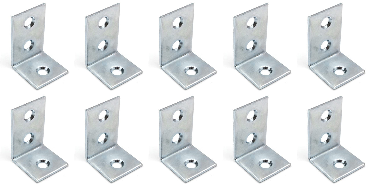 Design61 10er Set Winkelverbinder Möbel Winkel L-Winkel Stahl Verzinkt 31mm x 21mm