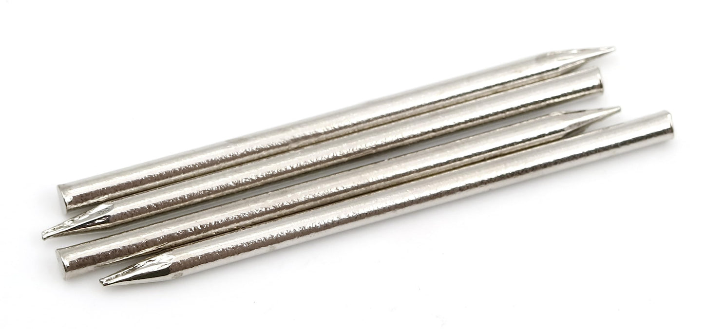 Design61 50x Stahlstifte Stahlnägel 2,0 x 40 mm mit geschnittener Spitze ohne Kopf VERNICKELT