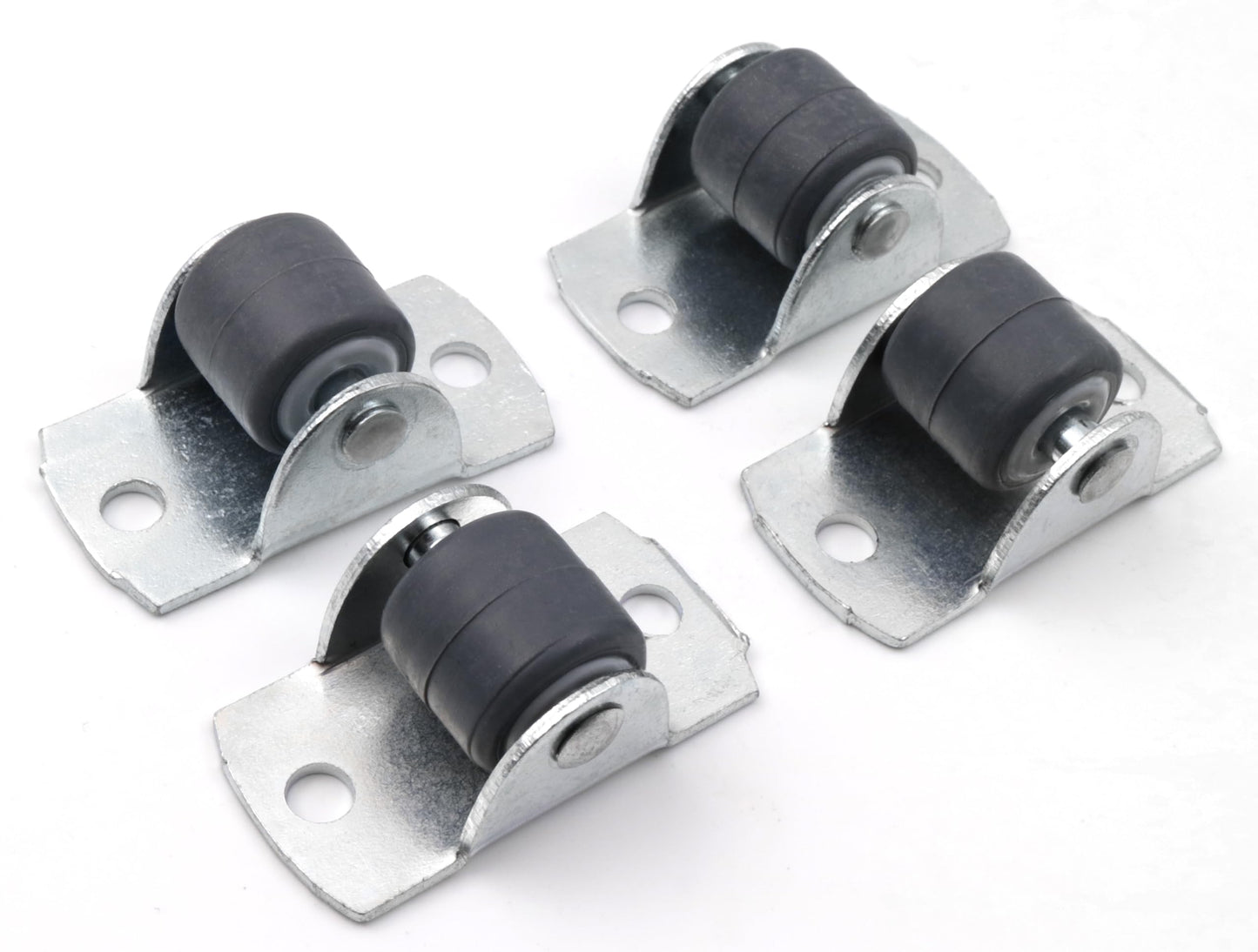 Design61 4x roulettes de lit, roulettes de meuble, Ø16 mm, 43x22 mm, avec roues en plastique