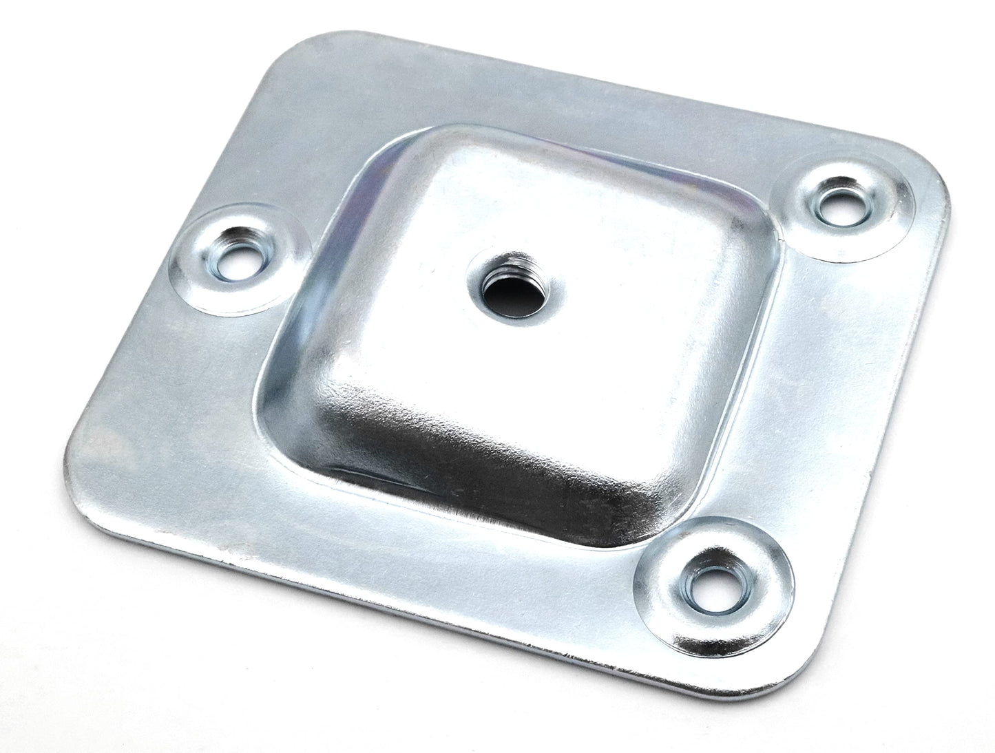 Design61 4er Set Montageplatte Schräg 10° Neigung M6 Gewinde für Sofa Tischbeine Stuhlbeine Möbelbeine Befestigung Platten Sofabeine Adapter