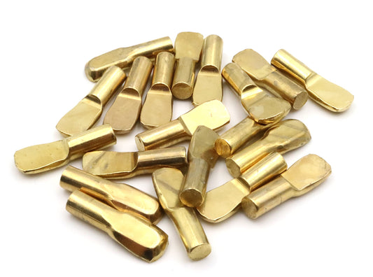 Supports d'étagère Design61 5 mm pour étagères en acier laitonné en forme de cuillère, 20 pièces