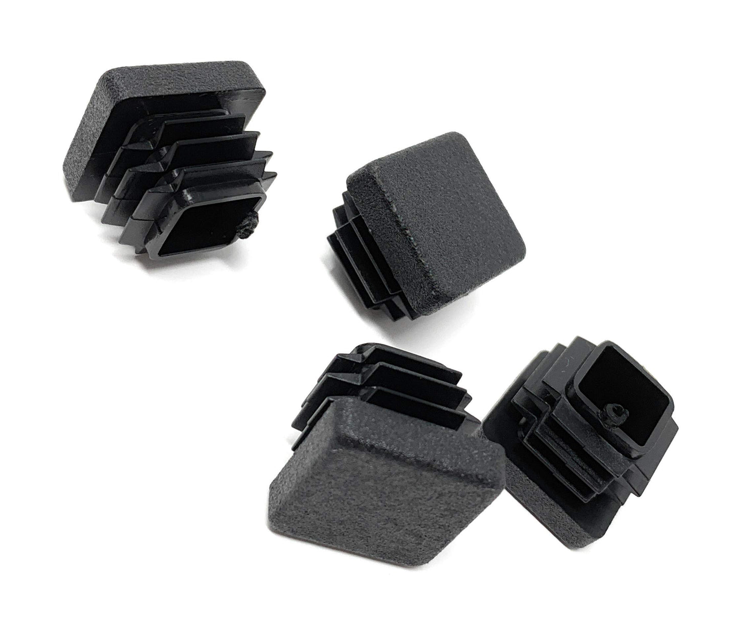 Design61 10x Vierkant Rohrstopfen Lamellenstopfen 15x15 mm mit Lamellen für Innenmaß 11-13,4 mm