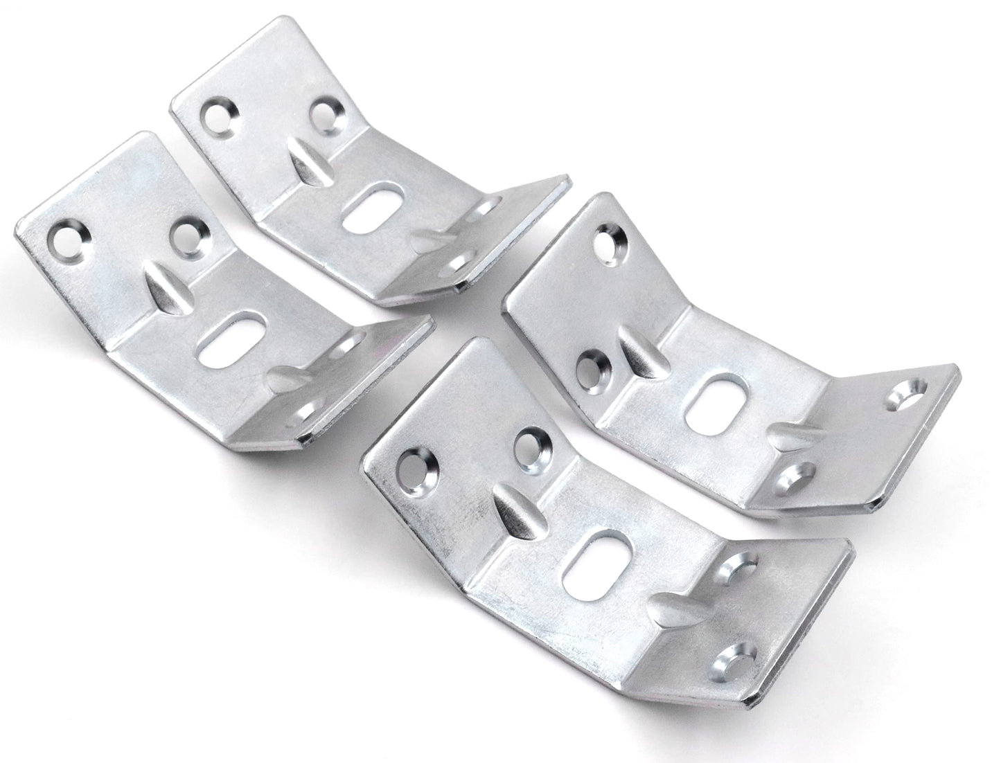 Design61 4er Set Winkelbeschlag Möbelbeschlag Tischbein Tischbeschlag Stahl 74,5mm x 34,5mm