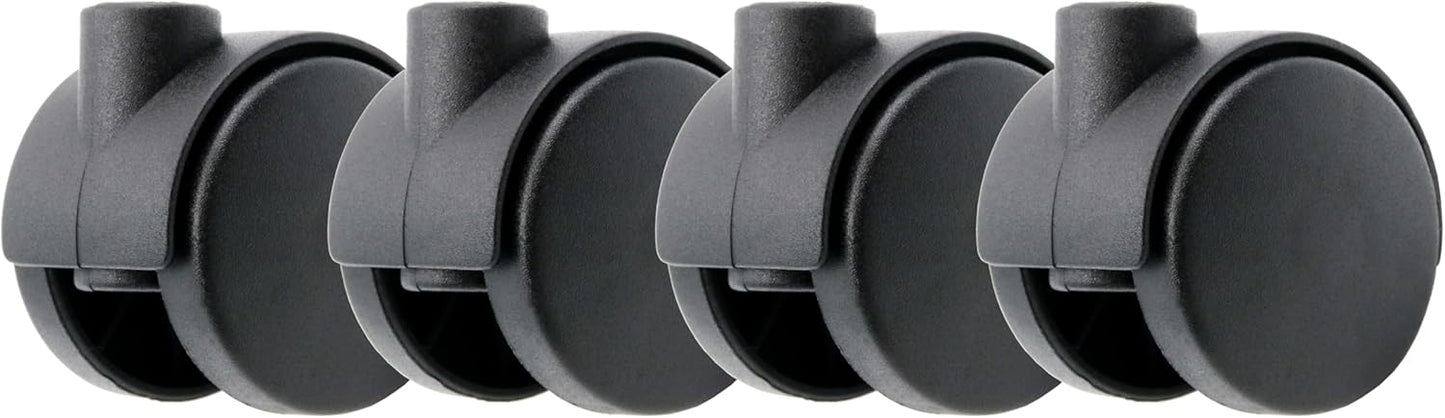 Design61 4er Set Universal Möbelrolle Ø 30mm Lenkrolle Laufrolle Rollen mit Hülse + Stift