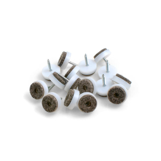 16 patins en feutre, patins pour meubles, patins pour chaises, protection de sol 20 mm à visser par Design61