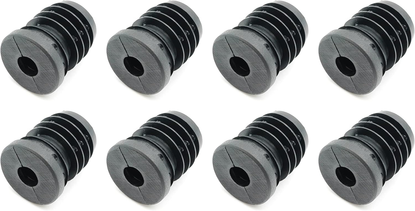Design61 8X Justierstopfen für Rundrohr OHNE Gewinde Ø32mm 1,5 mm passend für M8 Metallmutter