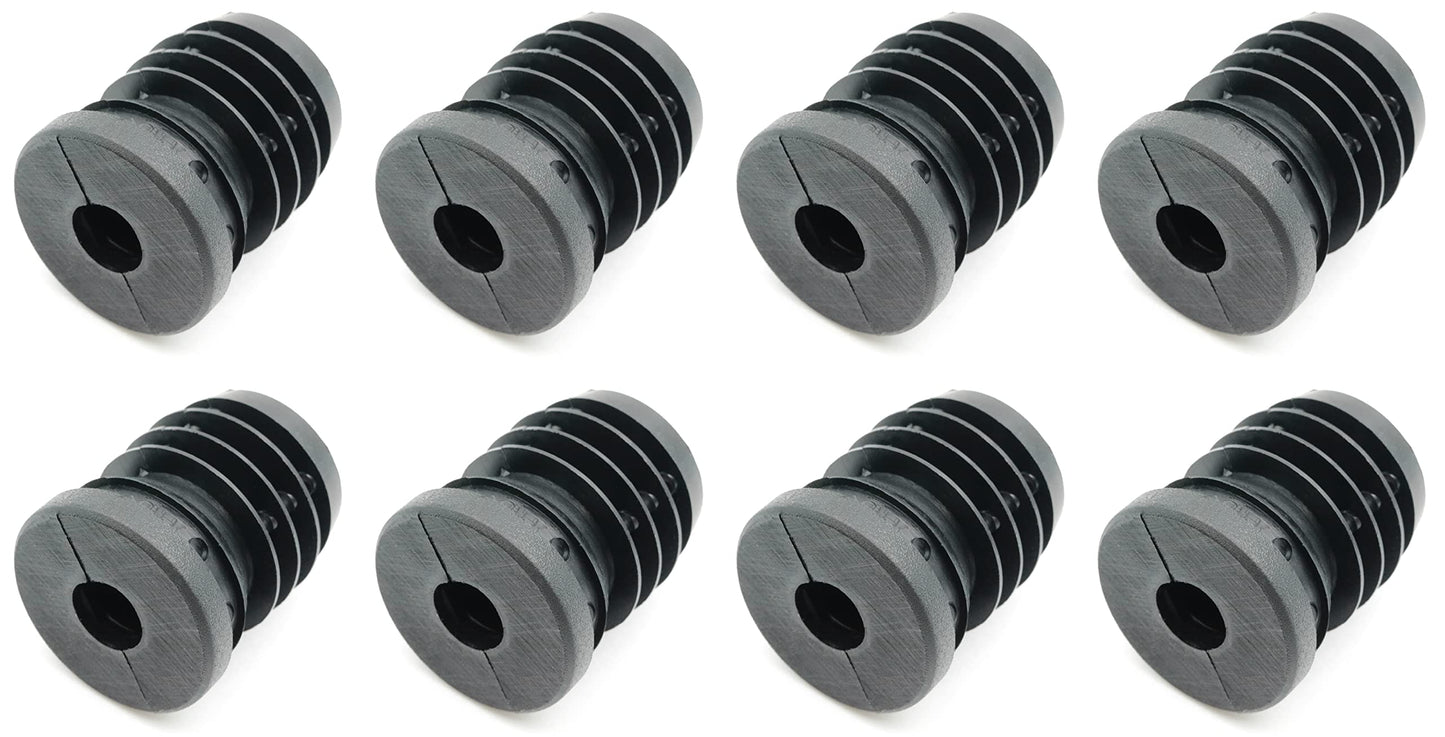 Design61 8x bouchons de réglage pour tube rond SANS filetage Ø32mm 1,5-2 mm adapté pour écrou métallique M10