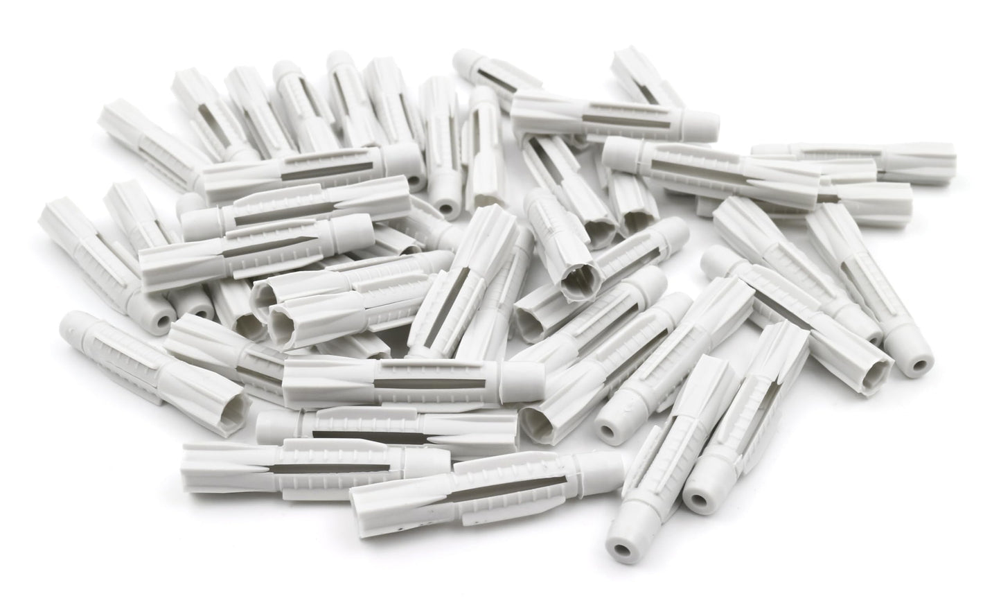 Design61 50x Dübel Universaldübel 6 x 36 mm Kunststoffdübel Allzweckdübel Spreizdübel Grau für optimalen Halt bei Befestigungen für Holz Metall Sanitär und Elektroinstallationen