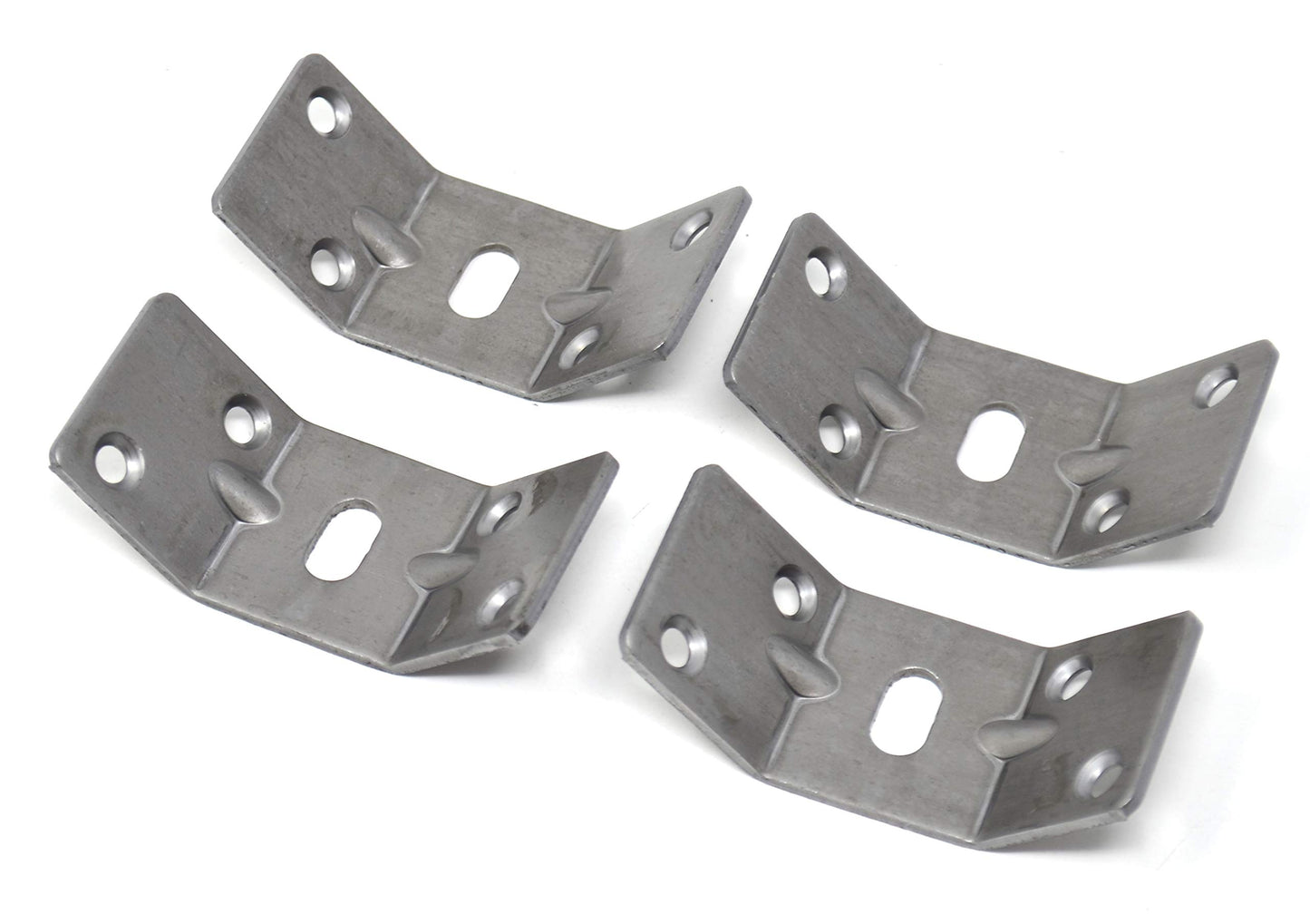 Design61 jeu de 4 ferrures d'angle pour pieds de table, acier 75 x 34,5 mm
