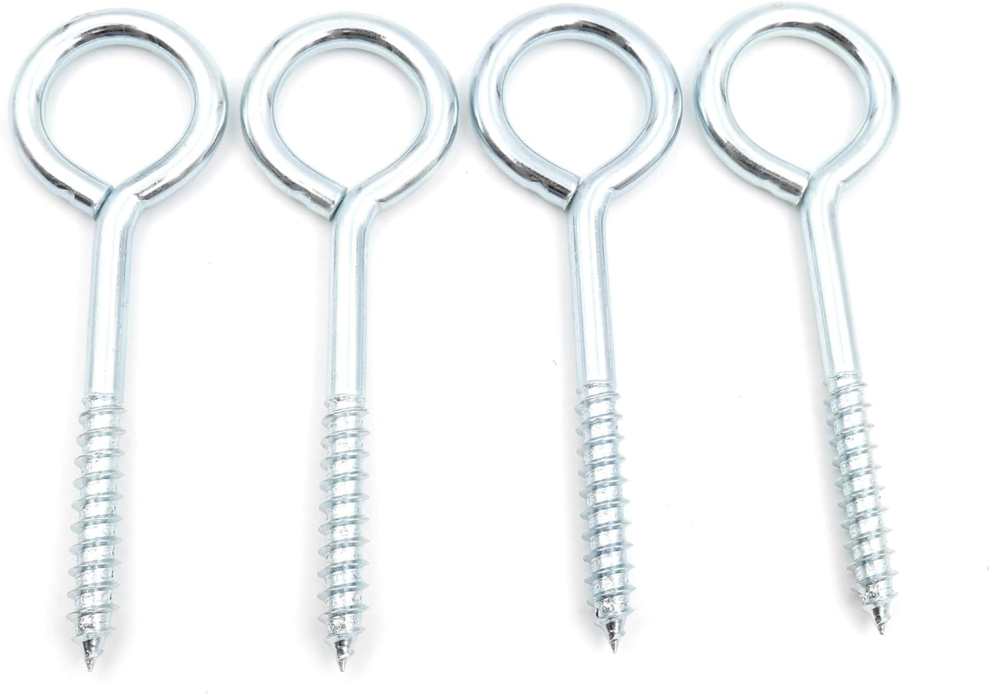 Design61 4x Ringschrauben 91x30mm Ösenschraube mit Holzgewinde Schraubhaken Wandhaken Verzinkt für Wand & Decke Haken zur Befestigung von Seilen Ketten Pflanzen Lampen