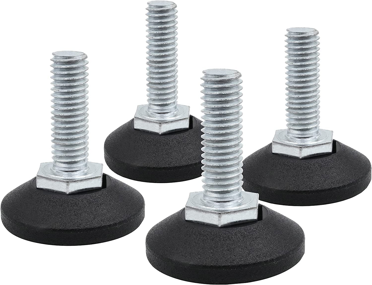 Design61 4X adjusting screw Ø 38 mm with galvanized adjusting screw M8 x 40mm (foot rotatable)