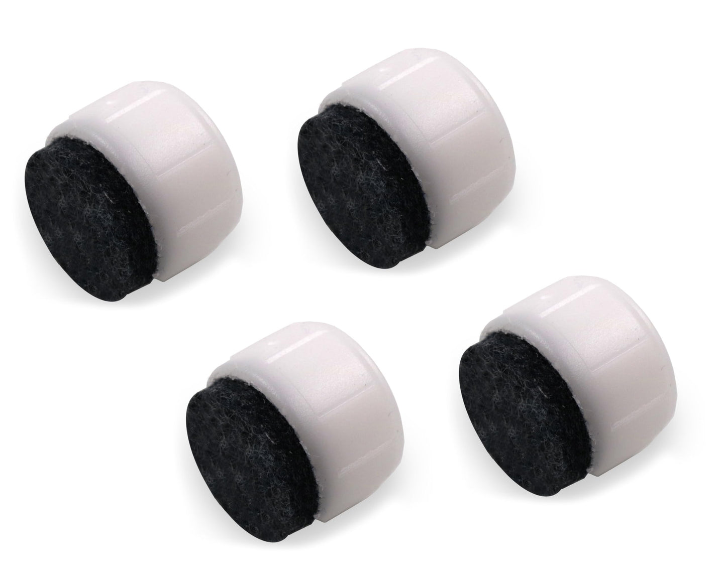 Design61 Lot de 4 patins de chaise à enficher patins de meubles en feutre patins en feutre protection de sol pour tubes Ø22mm blanc