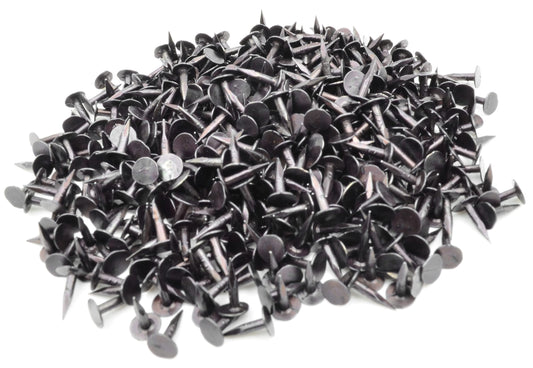 Design61 Peignes à ongles 1,4 x 7 mm, grosses têtes rondes, longues pointes pointues, bleuies, 50 g, environ 500 pièces