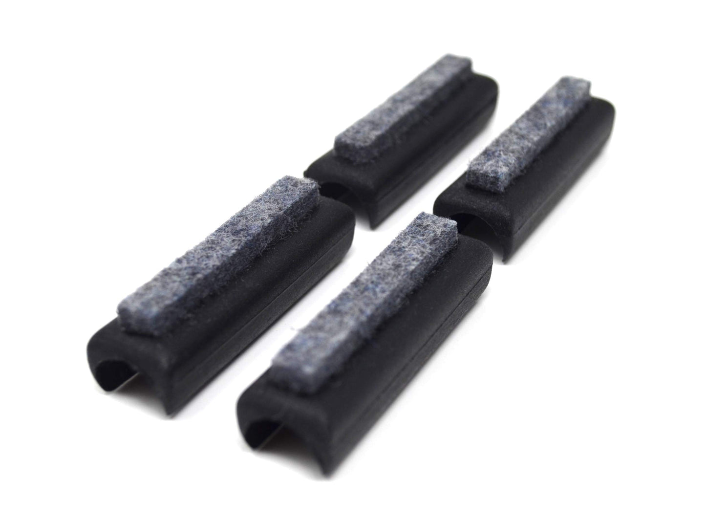 Design61 Filzgleiter 4er Set Stuhlgleiter Bodenschongleiter Ø 12-13 mm Silencer Möbelgleiter Klemmschalengleiter mit geräuschdämpfender Filzgleitfläche