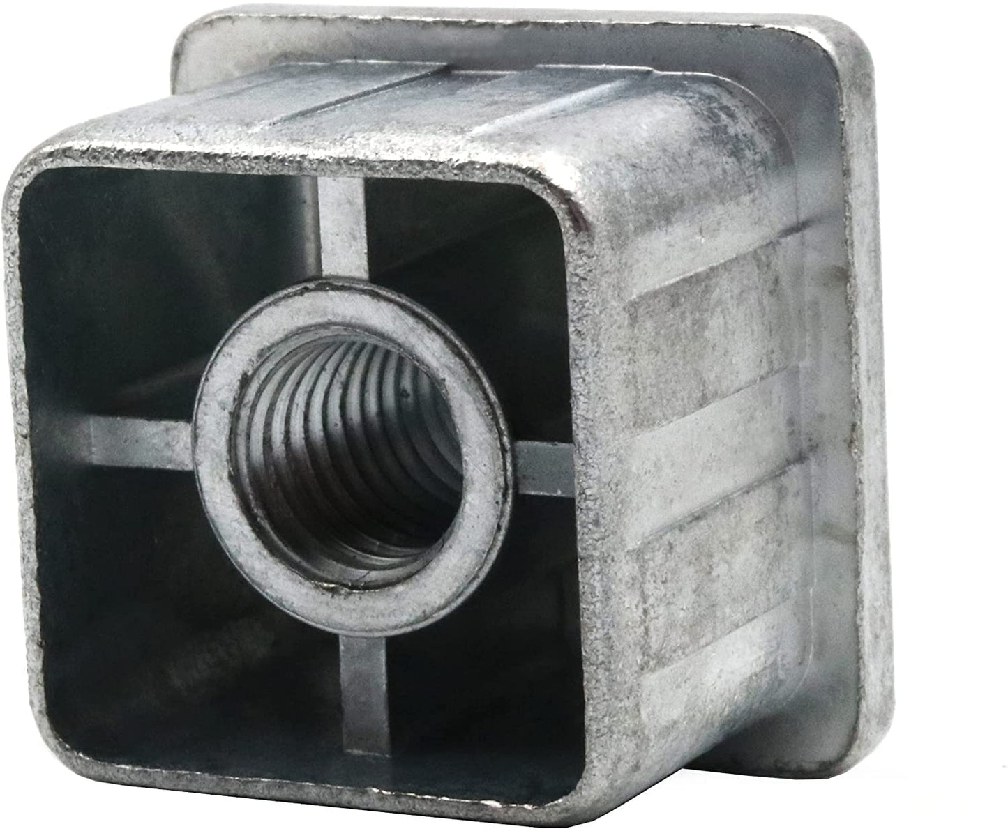 Design61 4x threaded plugs adjusting plugs for square tubes made of zinc die-cast 25x25 mm x 2mm with M10 internal thread