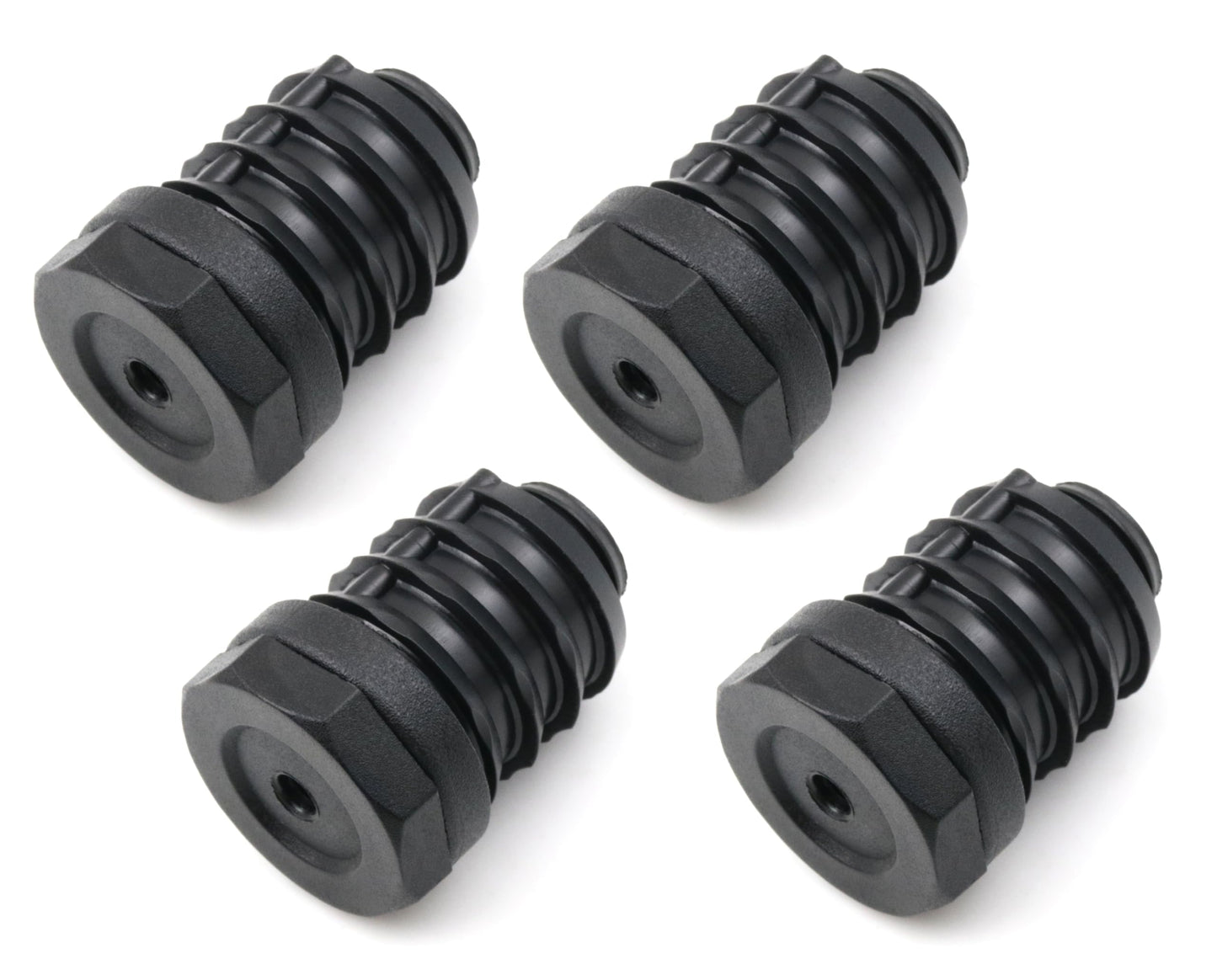 Design61 4x bouchons de réglage pour tubes ronds, bouchons de tubes, bouchons filetés 25 mm x épaisseur de paroi 1,5-2 mm