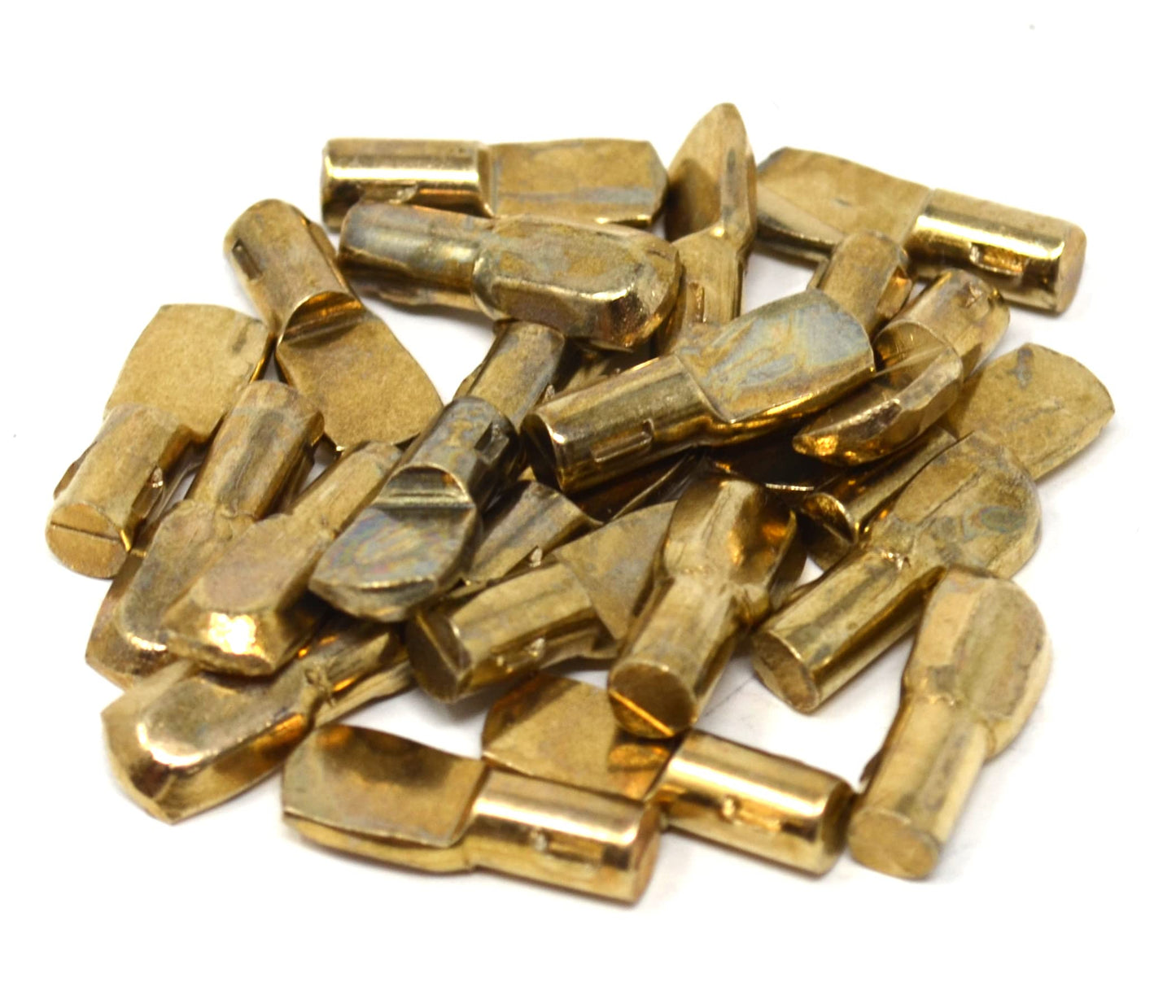 Design61 20er Set Regalbodenträger 5 mm Bodenträger für Regalböden Stahl Vermessingt