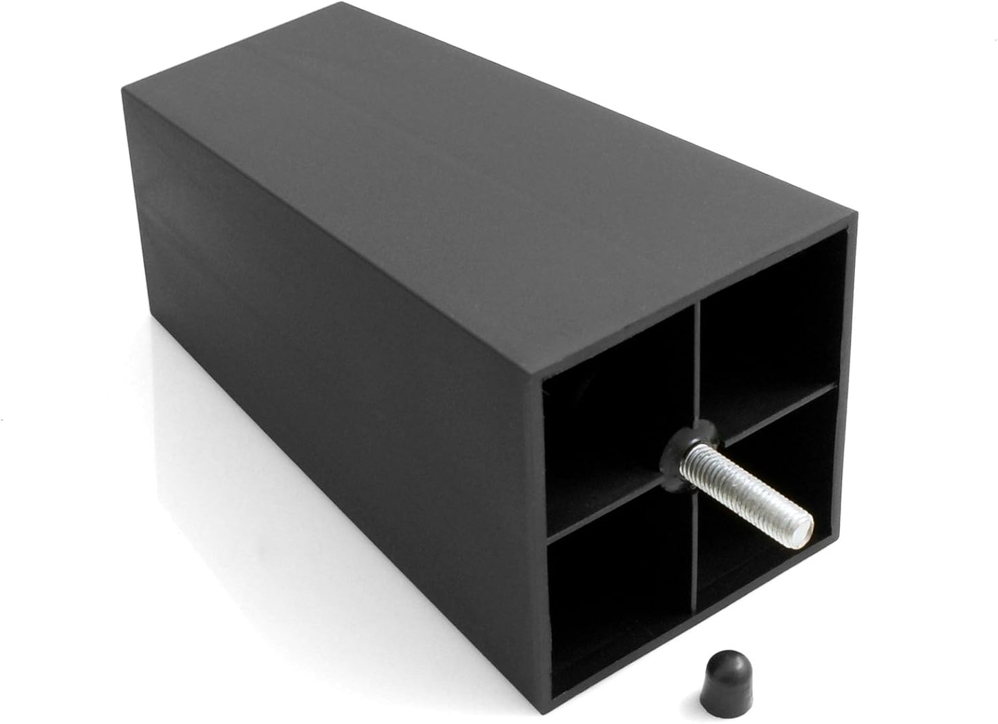 Design61 4er Set Sofa Füße Kunststoff Möbelgleiter Möbeluntersetzer Sofa Sessel zum Anschrauben Kunststoff Möbelgleiter in Schwarz