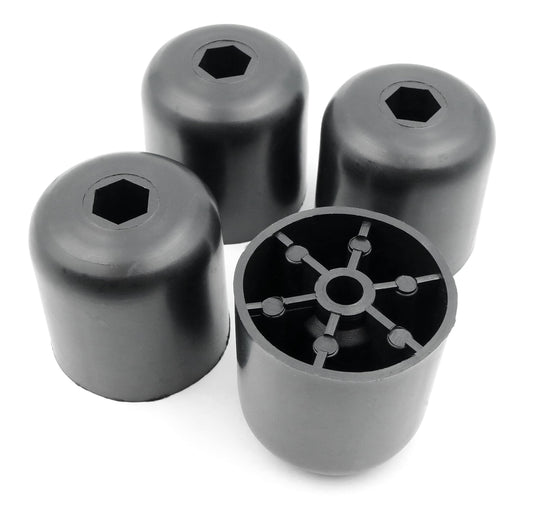 Design61 set of 4 plastic furniture glides furniture foot sofa armchair with hexagon socket Ø 50 x H 50 mm black