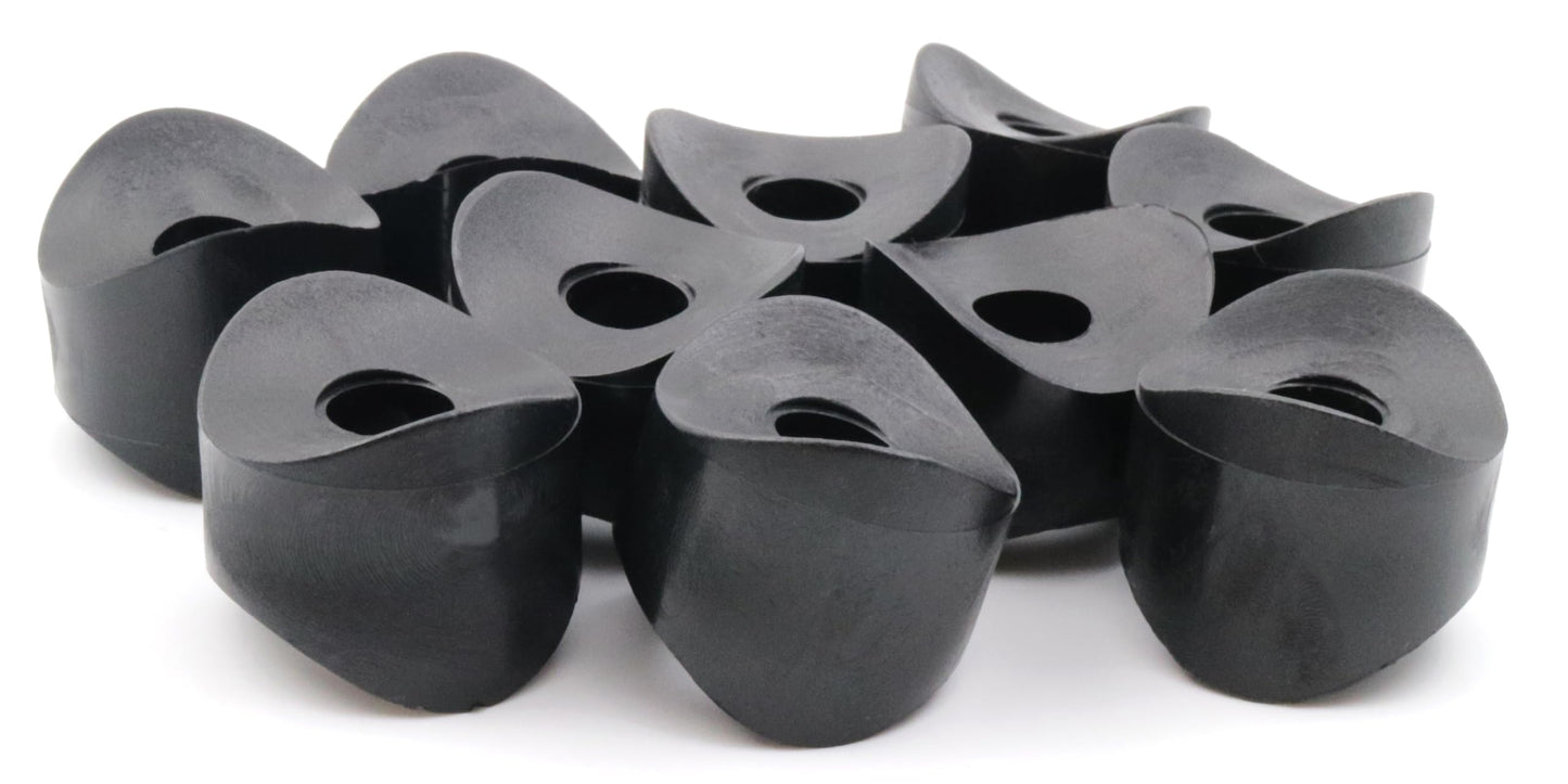 Design61 10x saddle spacers double-sided spacers washers L 10 mm x Ø 25/8.2 mm M8 round HD polyethylene