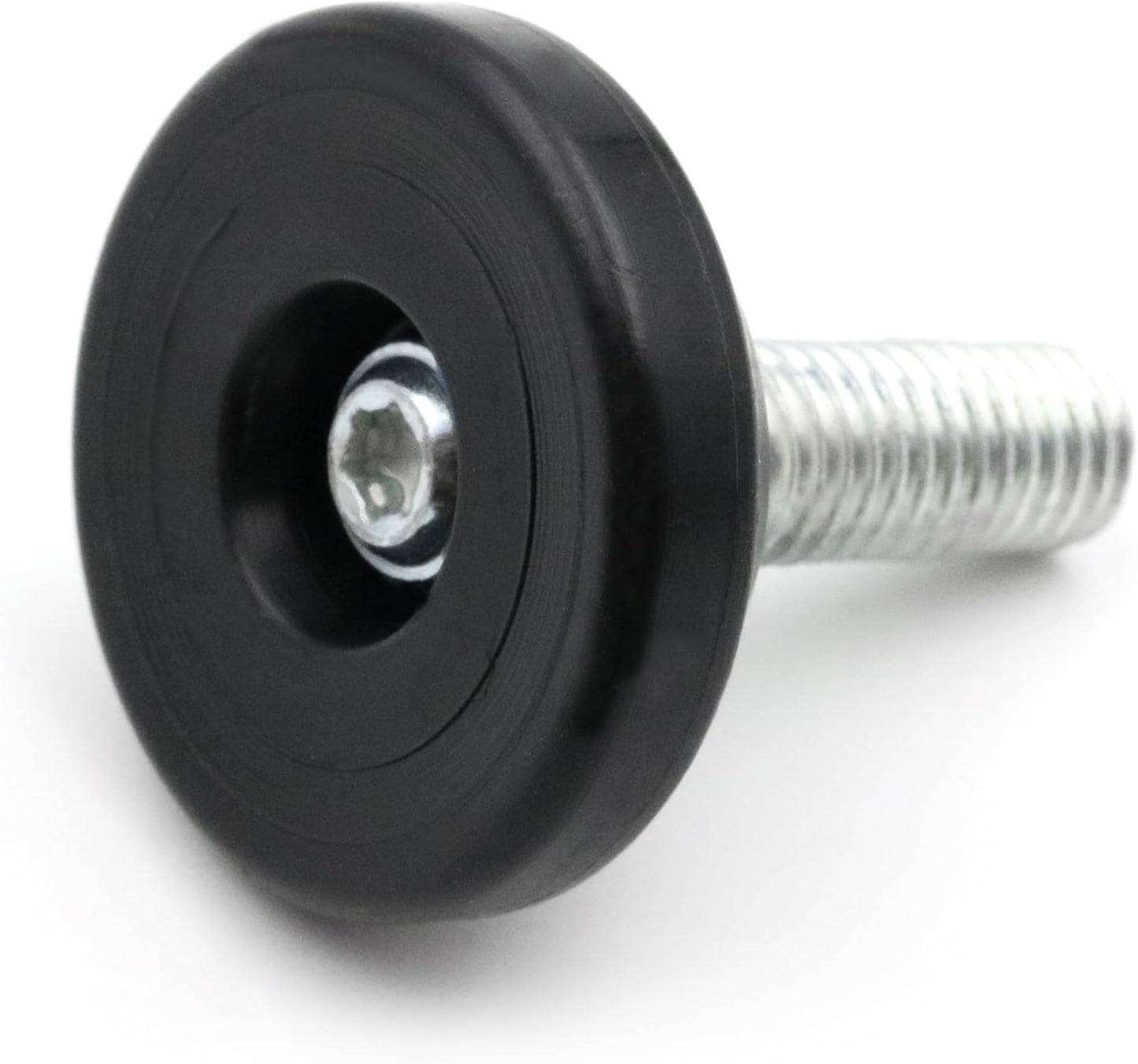 Design61 4X Justierfüße Ø 30mm M8x20 Stellschraube verzinkt mit Innensechskant von Oben verstellbar Stellfüße Nivellierfüße für Möbel, Werkbank & Maschinen