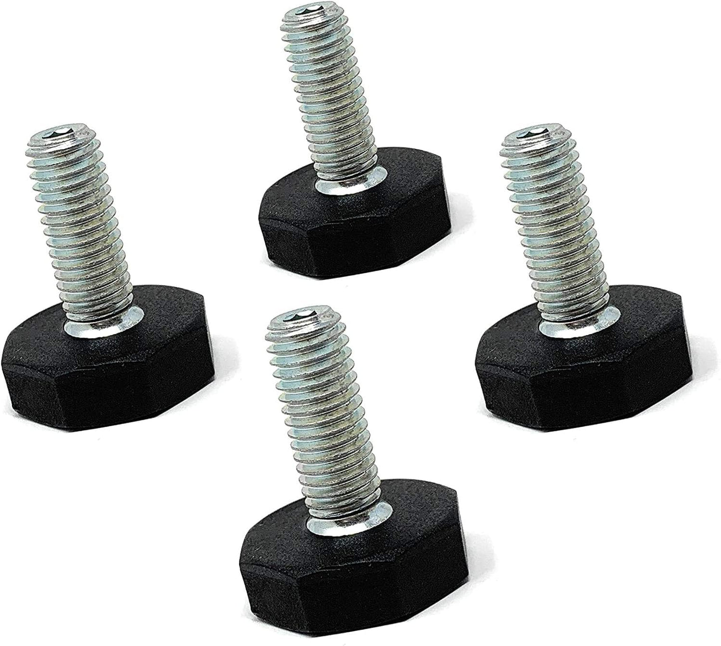 Design61 4X Verstellschraube Justierschraube Stellschraube M8 x 46 mm Fuß Ø 27mm