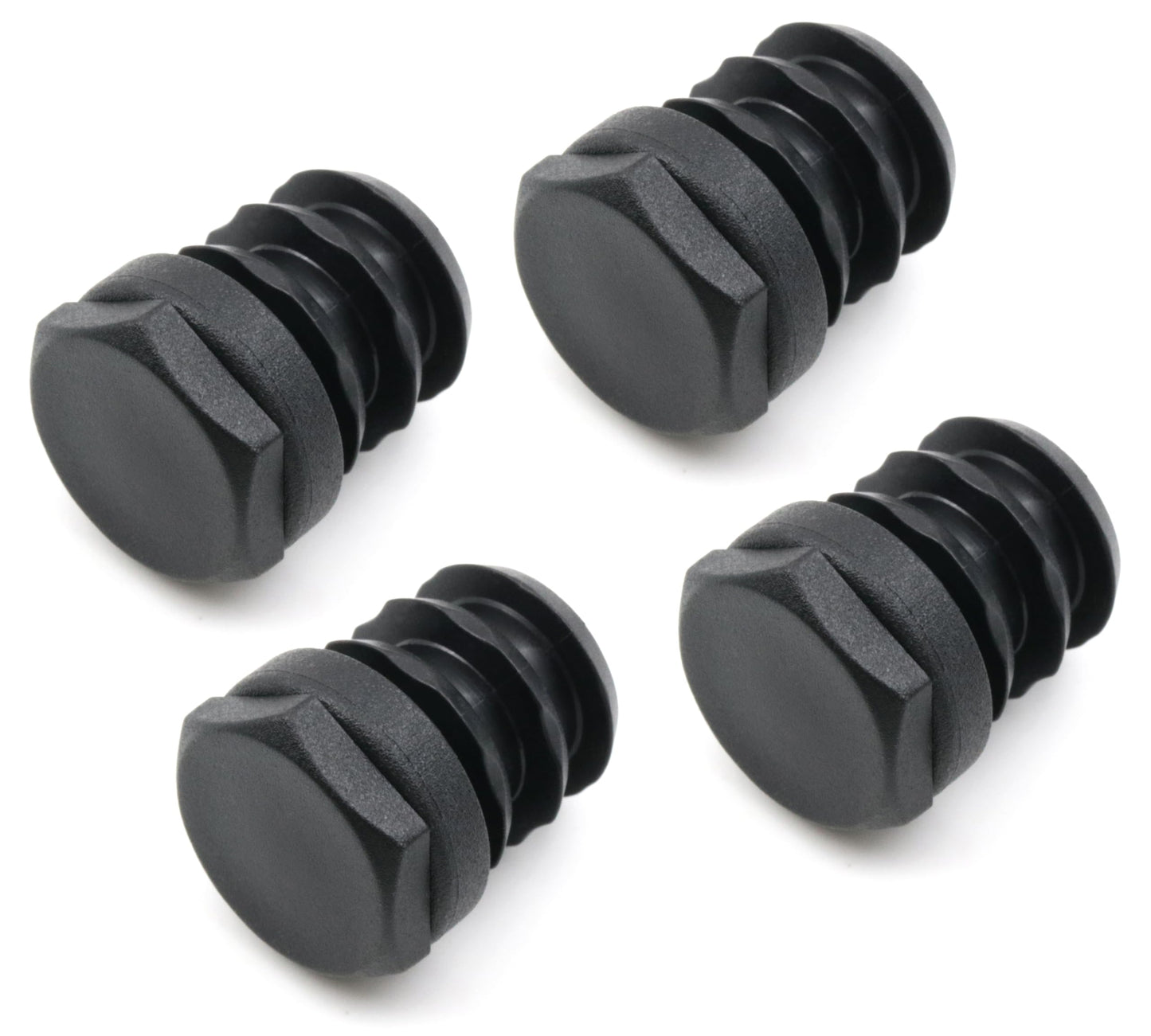 Design61 4x bouchons de réglage pour tubes ronds, bouchons de tubes, bouchons filetés 22 mm x épaisseur de paroi 1,5-2 mm
