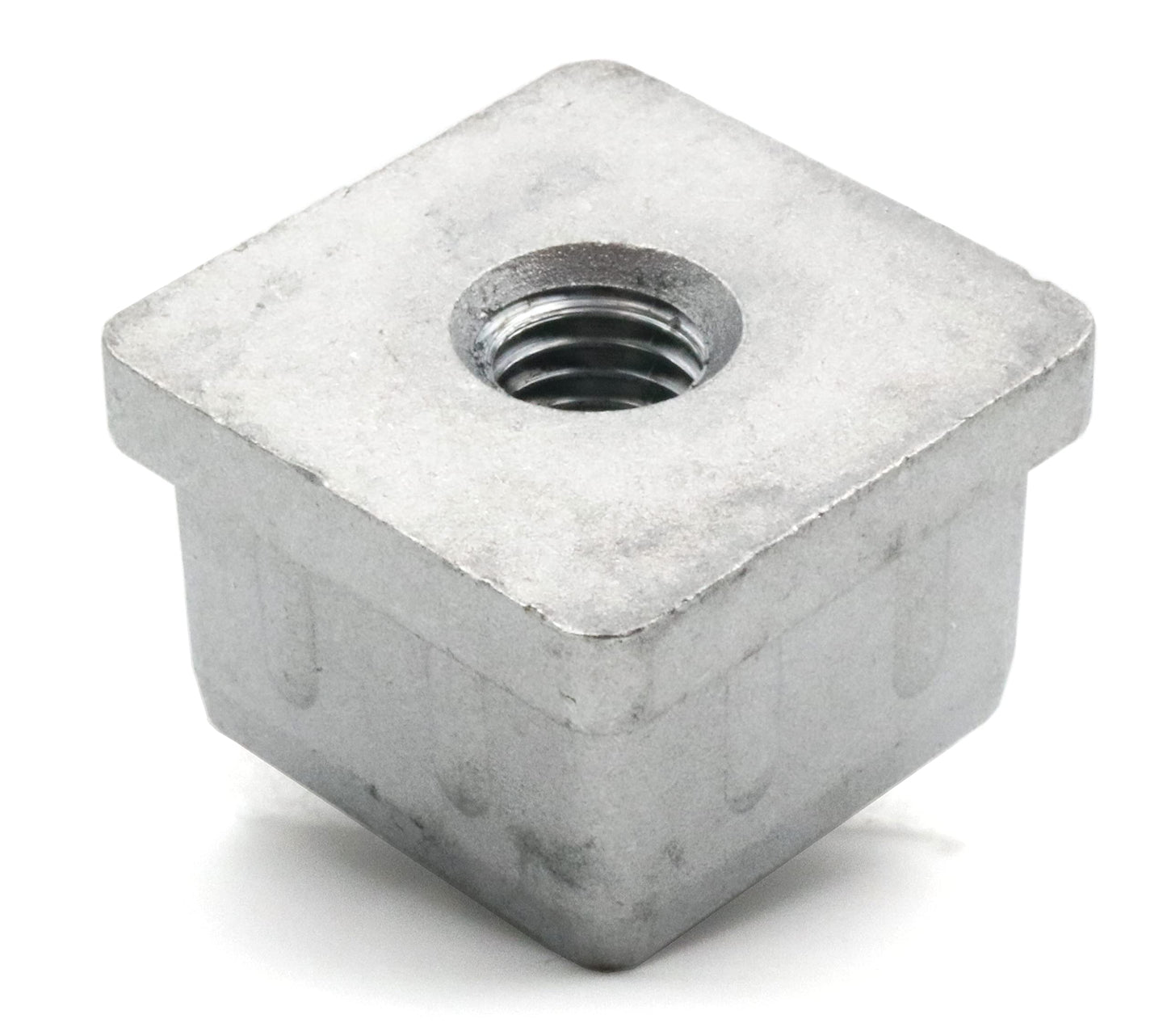 Design61 4x threaded plugs adjusting plugs for square tubes made of zinc die-cast 30x30 mm x 1.5mm with M10 internal thread