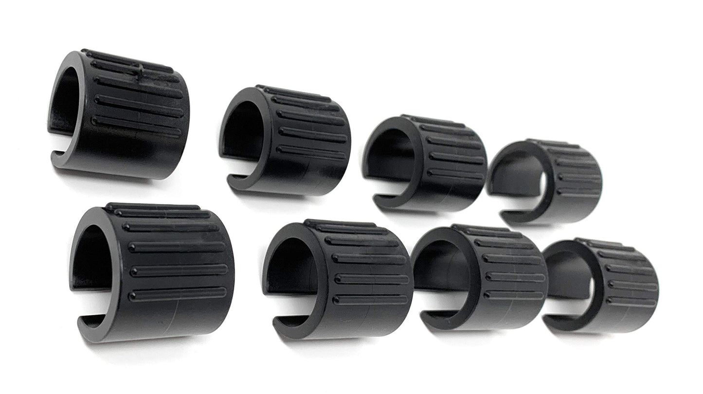 Design61 clamp shell gliders set of 8 chair gliders floor protection gliders Ø 14-16 mm without pin silencer furniture gliders