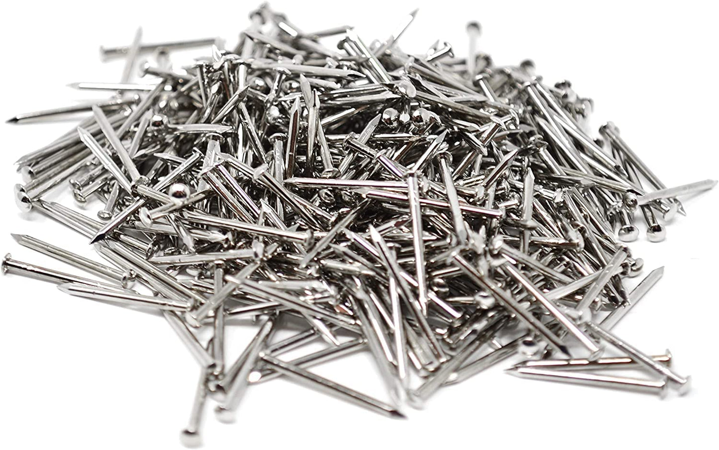 Design61 Rundkopfstifte Nägel Nagel 1,6 x 20 mm Eisen vernickelt 100g (ca.300 Stück)