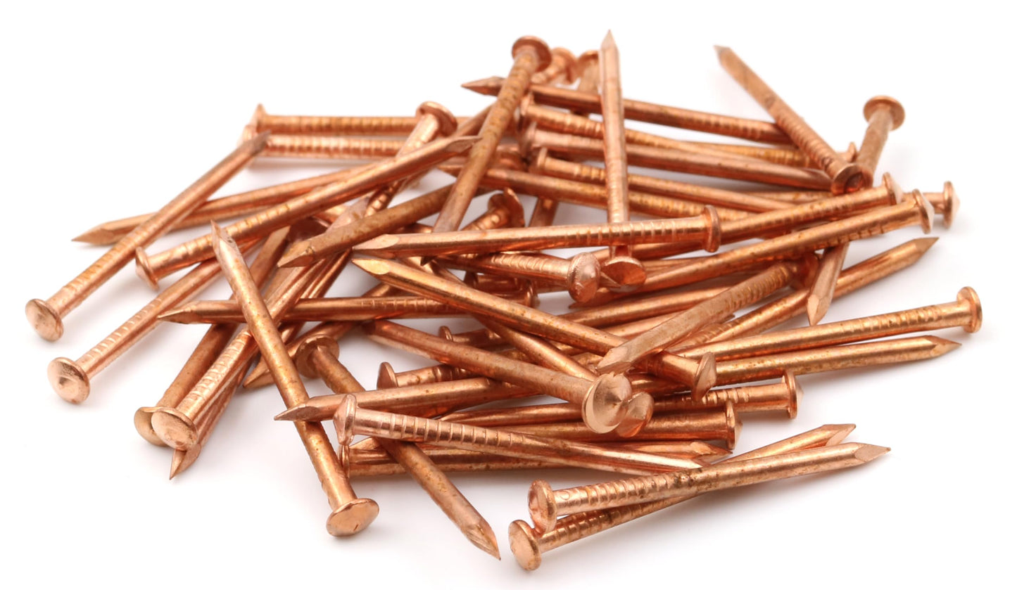 50x Clou en fer 2,0 x 51 mm à tête conique, broches de soudage isolantes cuivrées