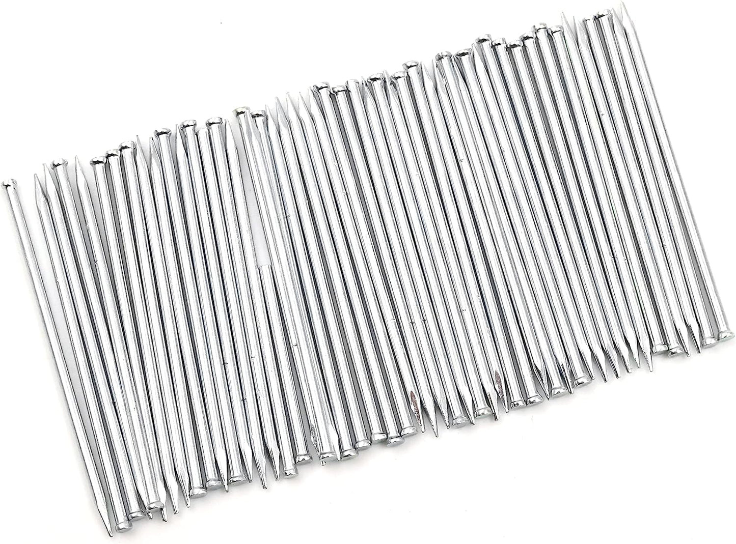 Design61 100x clous en acier, clous pour plinthes, clou 1,4 x 30 mm, tête plate, tête fraisée, galvanisé