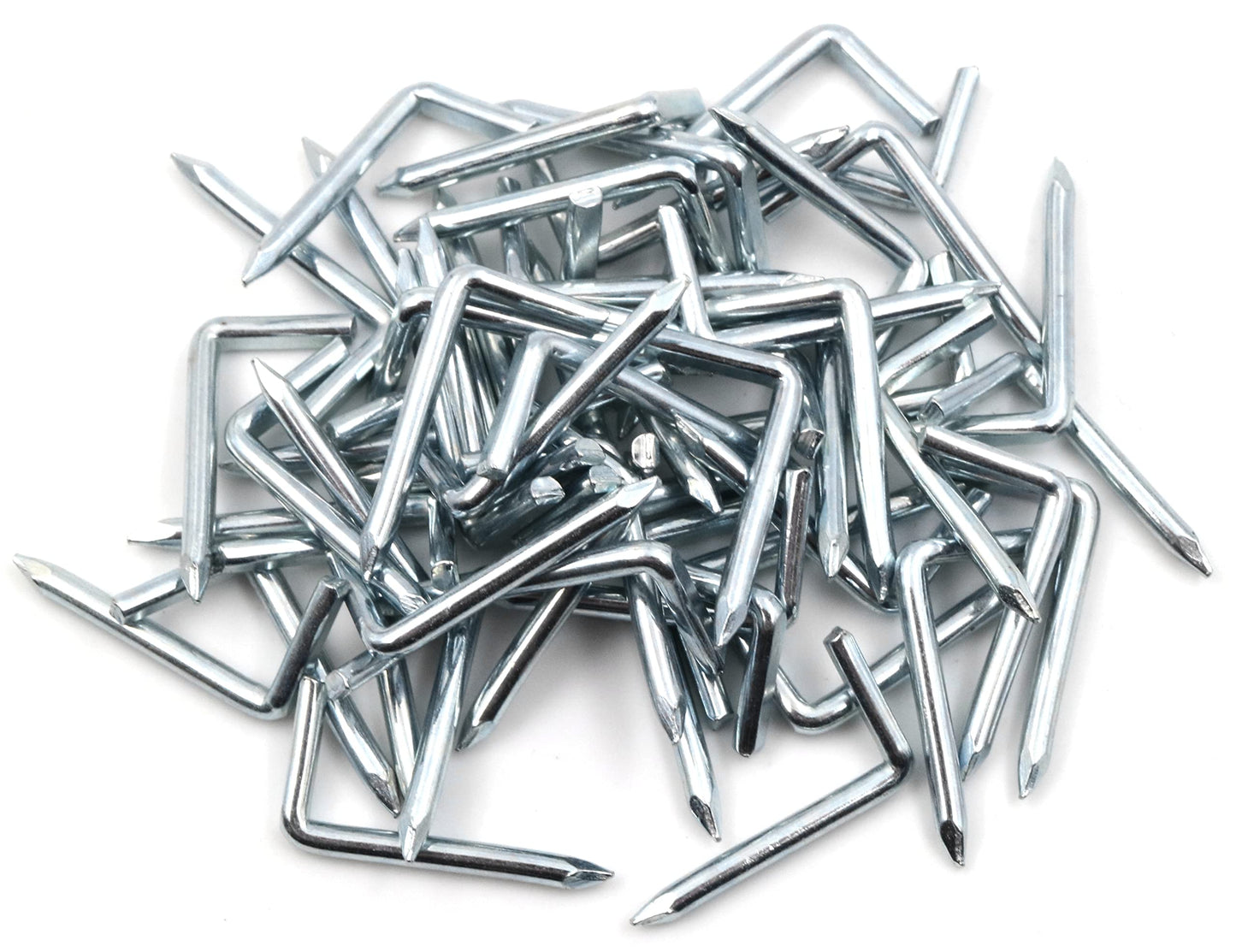 Design61 50x Konsolhaken Stahlhaken Haken Ø 2 x L 20 mm aus Stahl Verzinkt