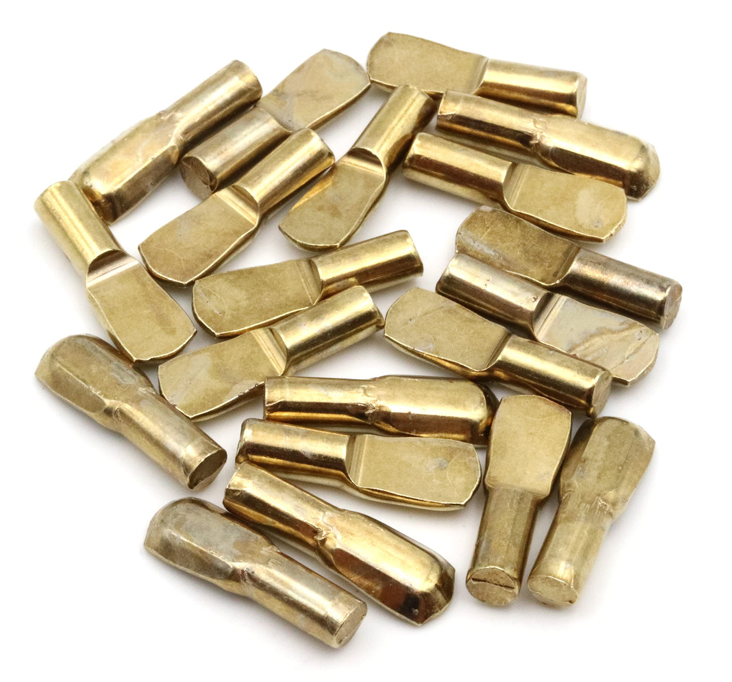 Design61 Regalbodenträger 4 mm Bodenträger für Regalböden Stahl Vermessingt Löffelform 20 Stück