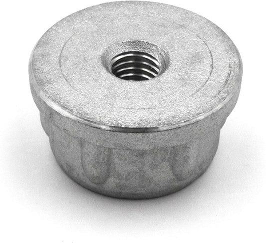 Design61 2X bouchons filetés bouchons de réglage pour tubes ronds en zinc moulé sous pression Ø 60 mm x 2 mm avec filetage intérieur M10x18