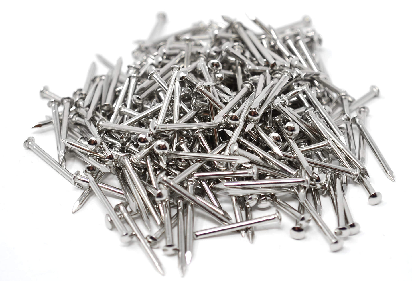 Design61 Halbrundkopfstifte Nägel Nagel 1,6 x 20 mm Messing vernickelt 100gr (ca.280 Stück)