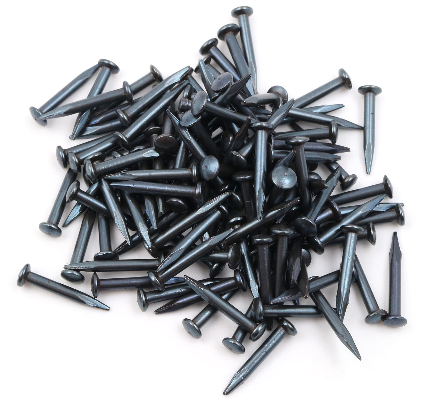 Design61 100x steel pins steel nails skirting board pins nail 2.0 x 16 mm lens head BLUE