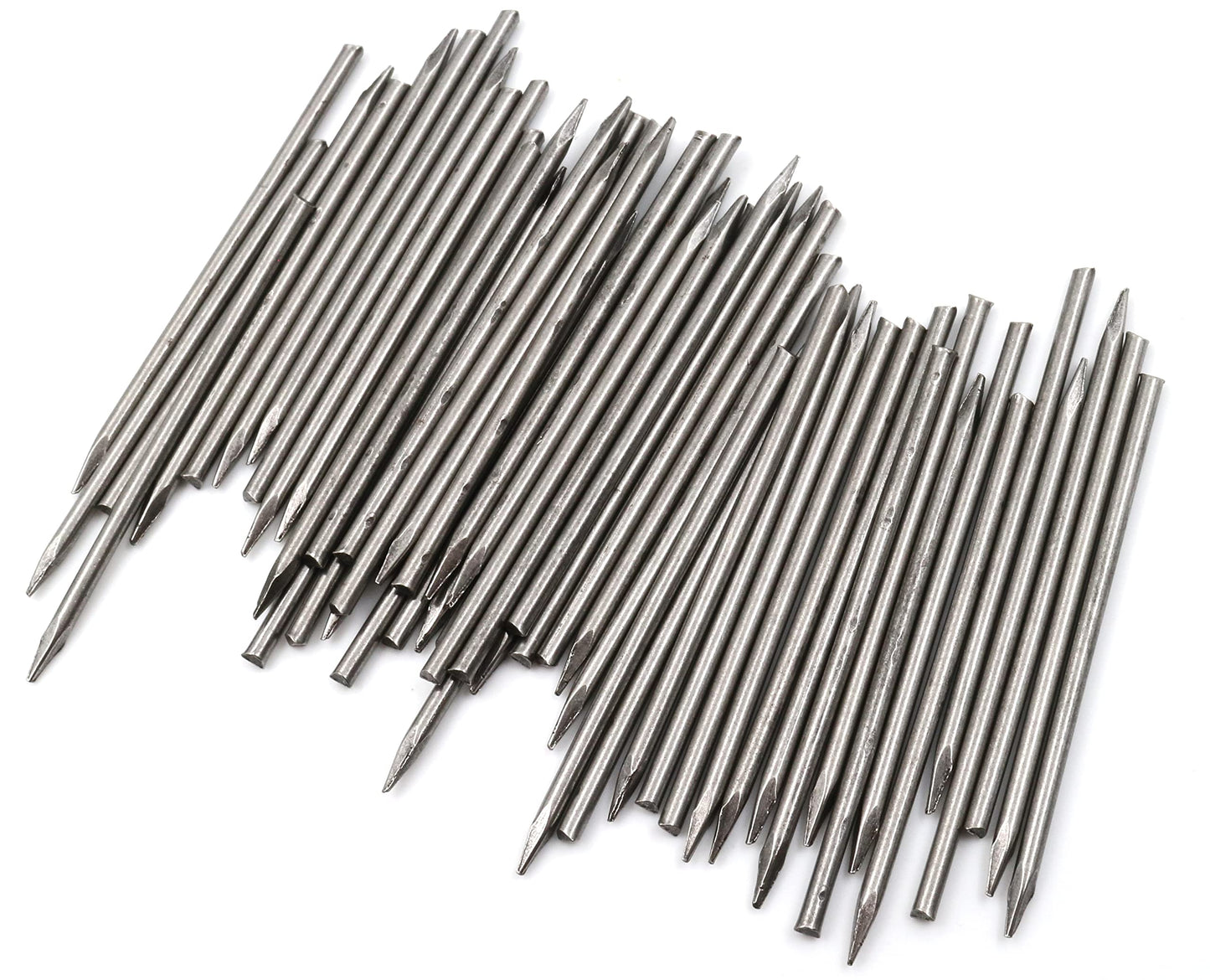 Design61 50x Stahlstifte Stahlnägel Sockelleistenstifte Nagel 2 x 50 mm ohne Kopf Blank