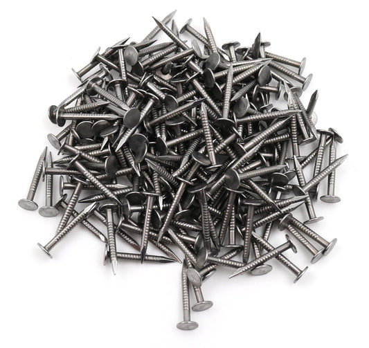 Design61 Épingles à sangle 20 x 2,0 mm Clous à tête ronde large et longue pointe pointue Bleui 100 g (environ 180 pièces)