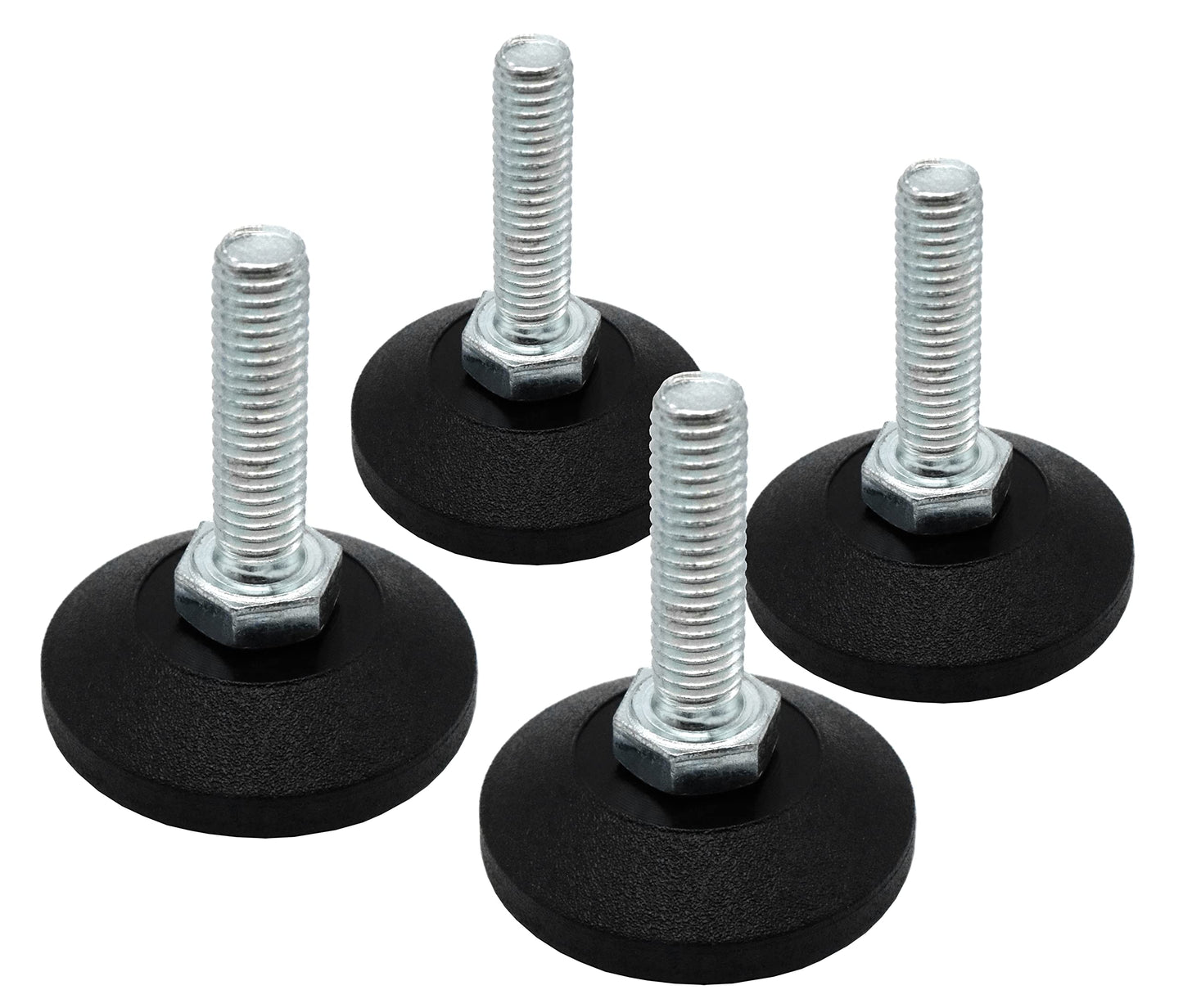 Design61 4X adjusting screw Ø 38 mm with galvanized adjusting screw M8 x 30mm (foot rotatable)