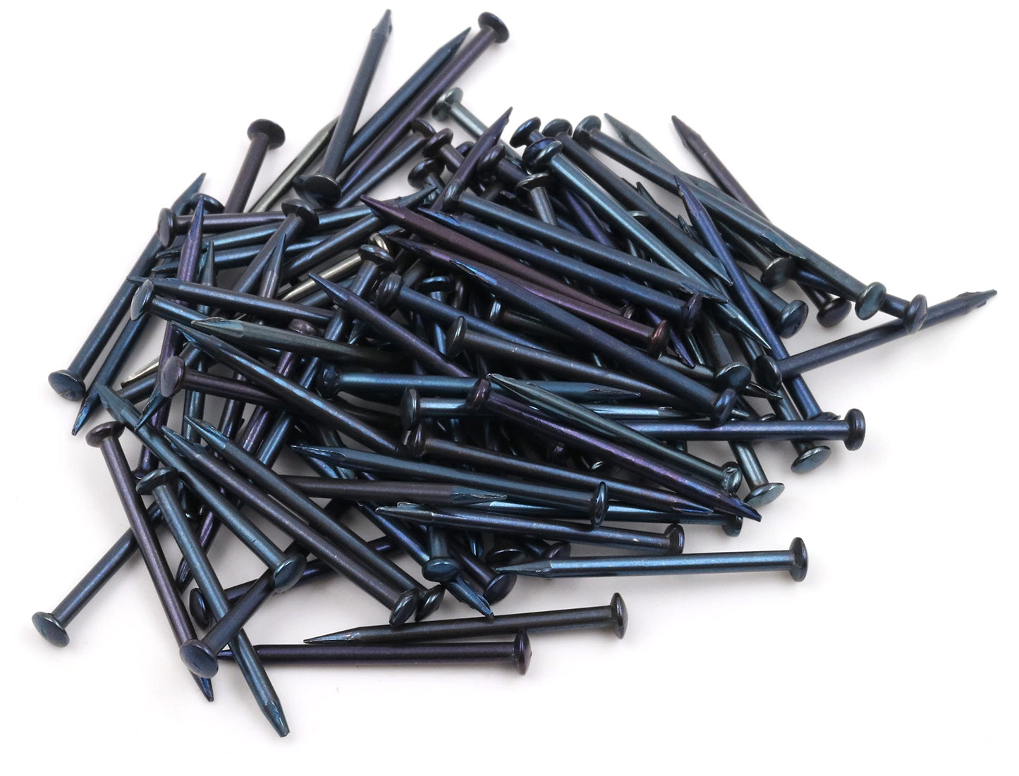 Design61 100x steel pins steel nails skirting board pins nail 2.0 x 20 mm lens head BLUE