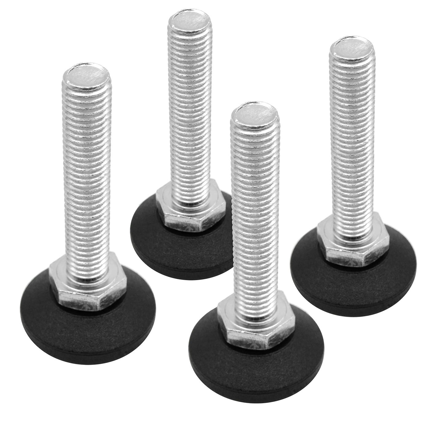Vis de réglage Design61 4X Ø 38 mm avec vis de réglage galvanisée M12 x 100 mm (base rotative)