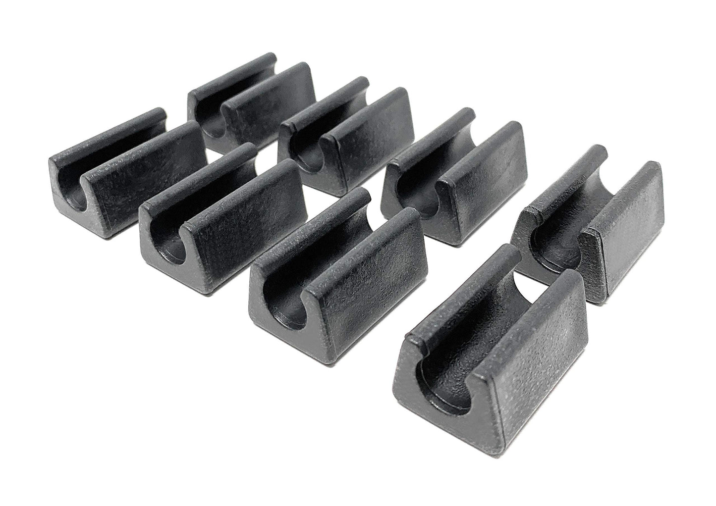 Design61 Klemmschalengleiter 8er Set Stuhlgleiter Bodenschongleiter Ø 8 mm Silencer Möbelgleiter