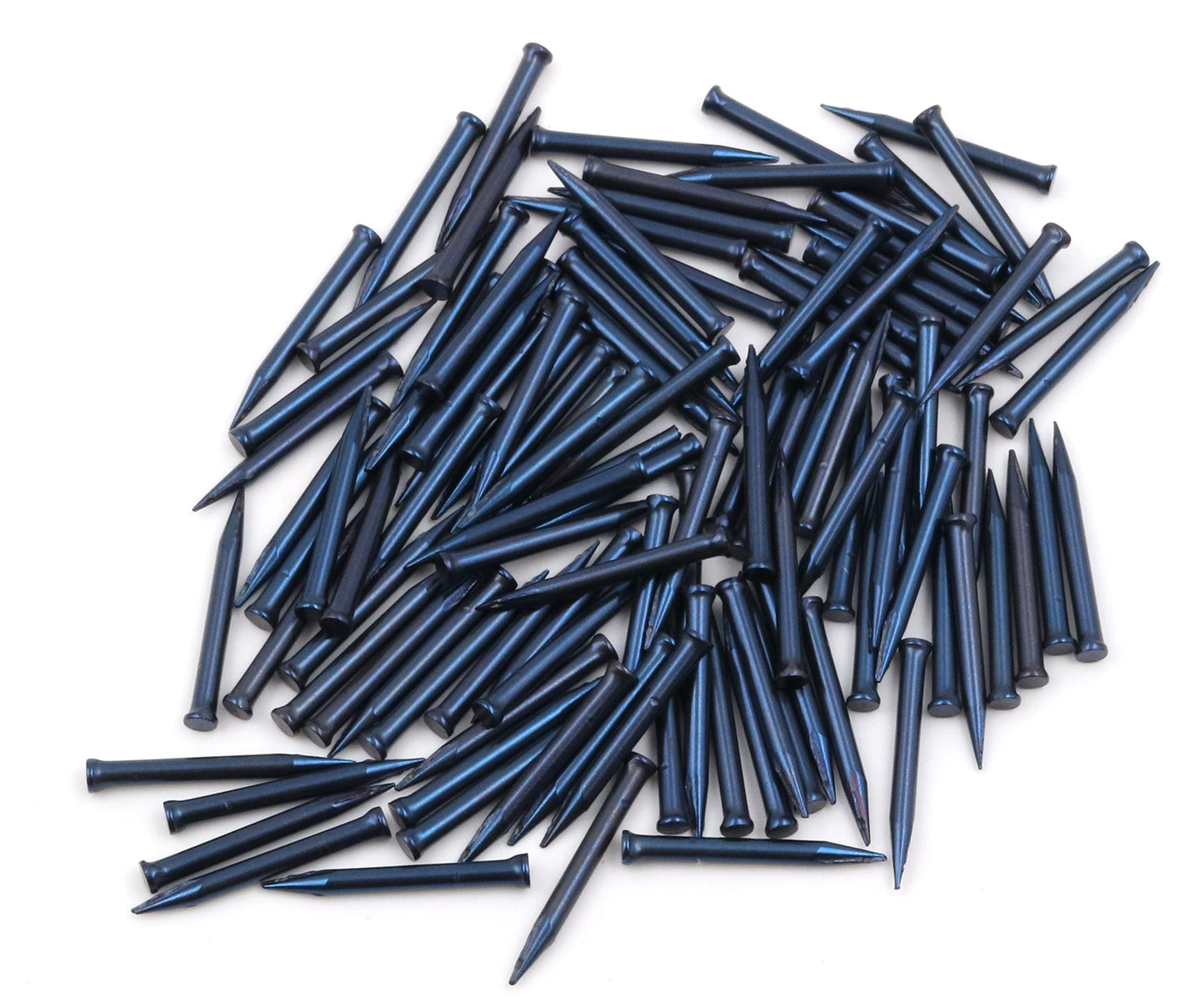 Design61 100x Stahlstifte Stahlnägel Sockelleistenstifte Nagel 1,5 x 15 mm Flachkopf Senkkopf BLAU