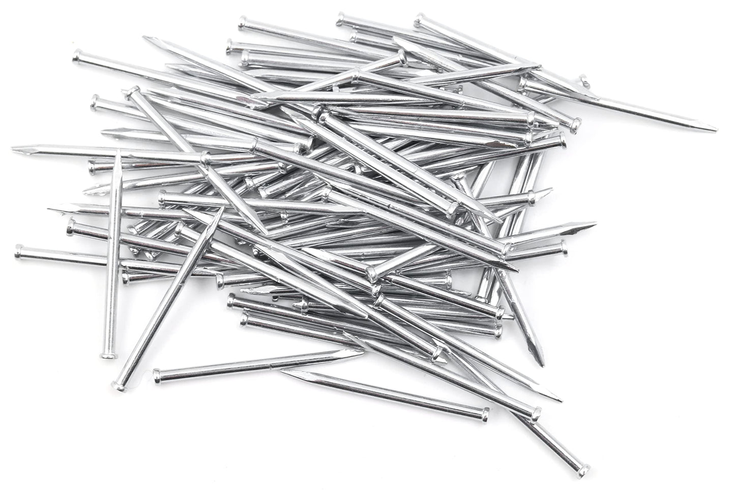 Design61 100x Stahlstifte Stahlnägel Sockelleistenstifte Nagel 1,5 x 25 mm Flachkopf Verzinkt