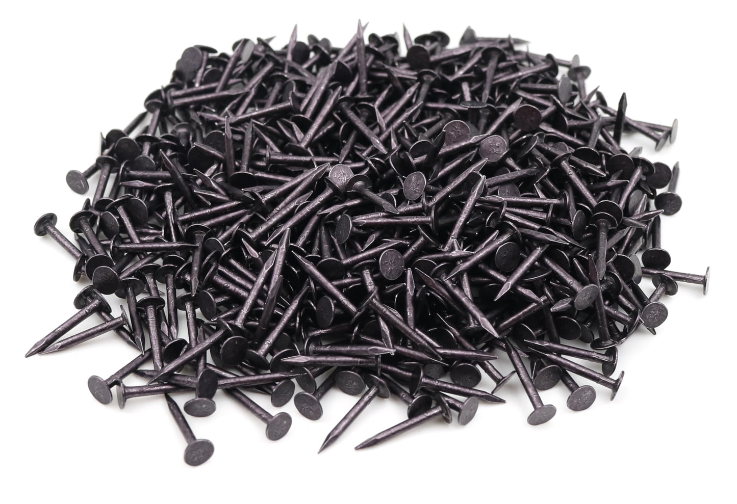 Design61 Kammzwecken 1,4 x 13 mm Nagel Nägel Großer Rundkopf Lange Scharfe Spitzen gebläut 100g ca. 530 Stück