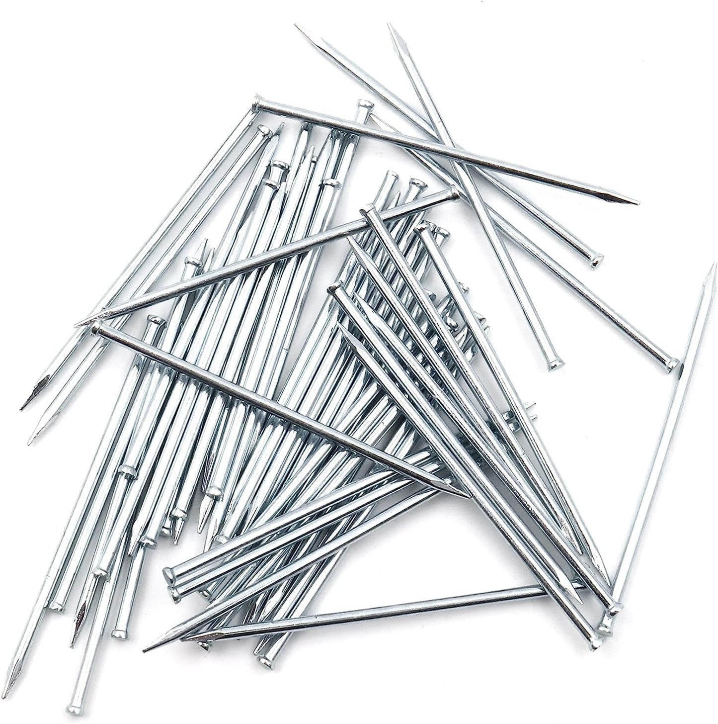 Design61 100x clous en acier, clous pour plinthes, clou 1,4 x 30 mm, tête plate, tête fraisée, galvanisé