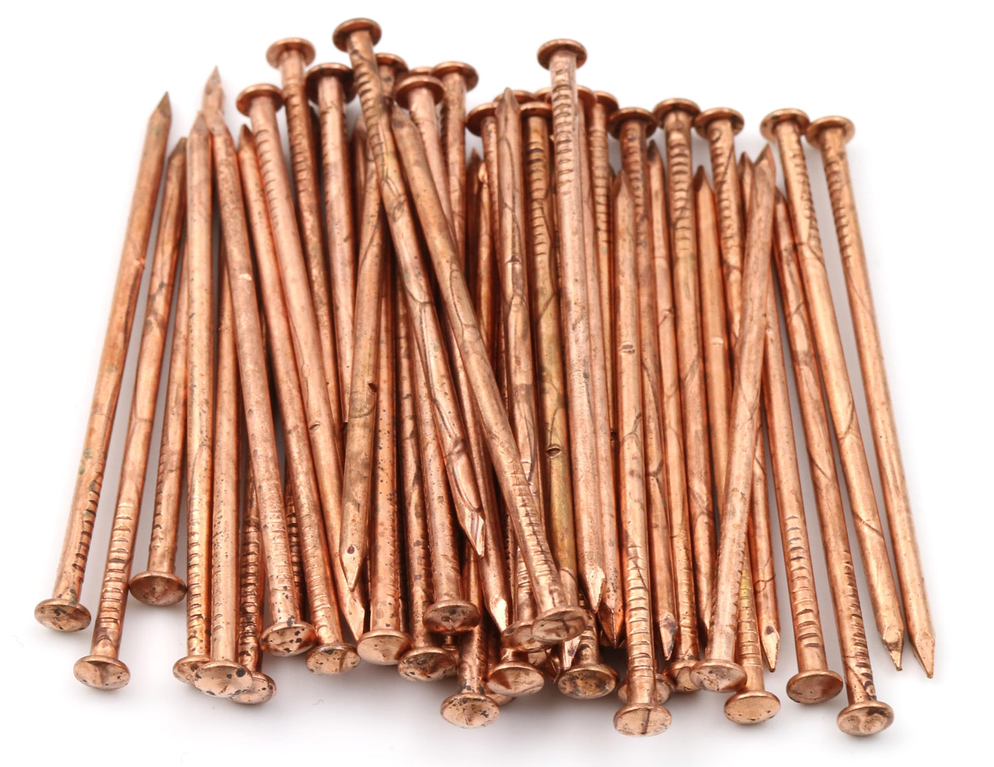 50x Clou en fer 2,0 x 51 mm à tête conique, broches de soudage isolantes cuivrées