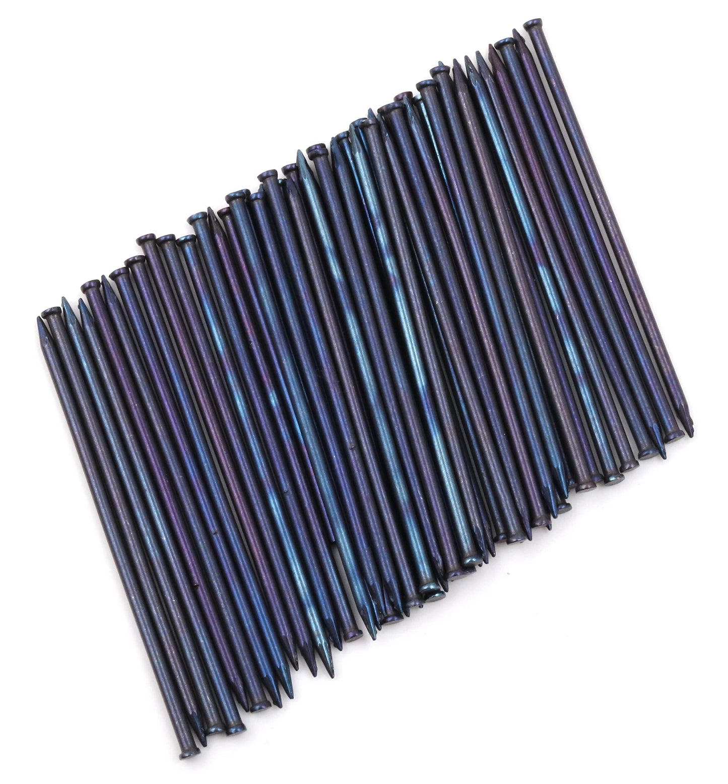 Design61 100x Stahlstifte Stahlnägel Sockelleistenstifte Nagel 1,5 x 40 mm Flachkopf Senkkopf BLAU