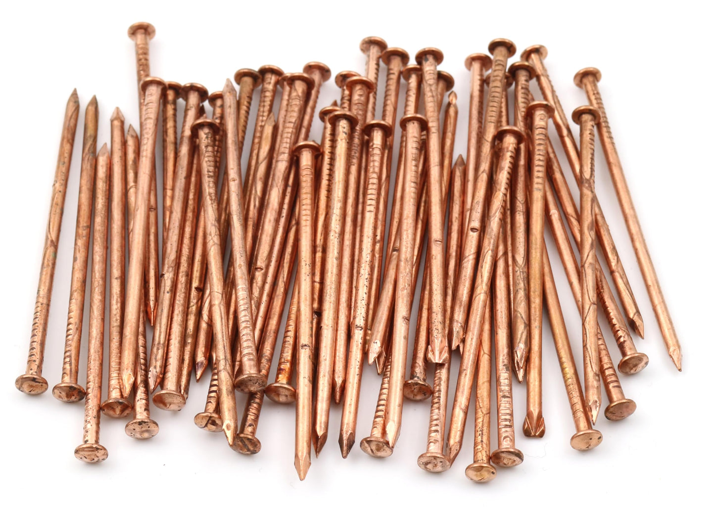 50x Clou en fer 2,0 x 51 mm à tête conique, broches de soudage isolantes cuivrées